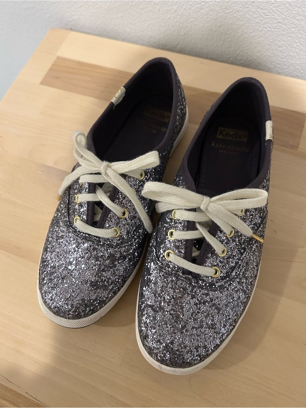 kate spade x Keds Glitter Lace-Up Sneakers